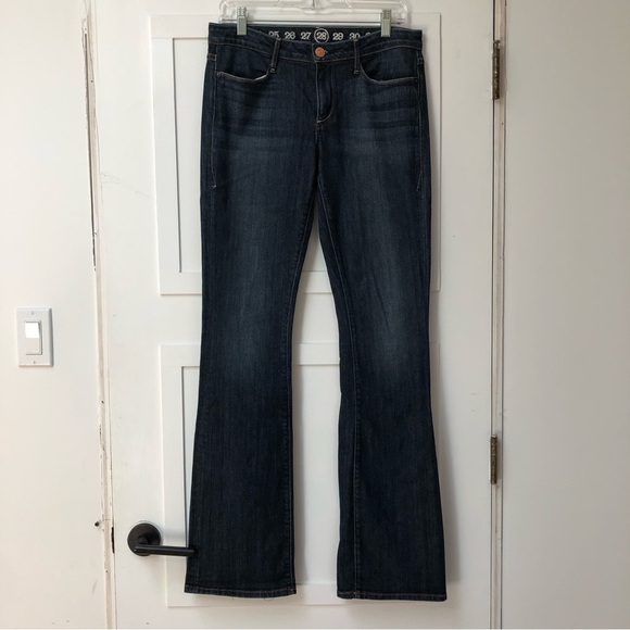 Earnest Sewn Anthropologie medium Wash Hefner 434 boot cut denim 28 - Picture 1 of 9